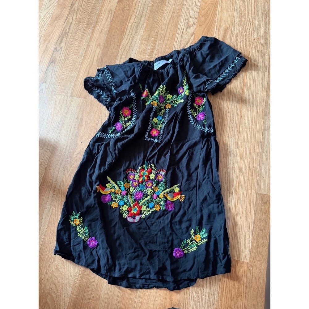 Back From Bali Black Rayon Skirt Small Solid Casual Lightweight Indonesia